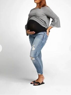 Silver Suki Skinny Jeans Light Blue Ripped Skinny Maternity Jeans